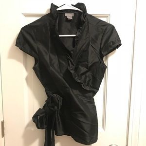 Ann Taylor 100% Silk Wrap Top